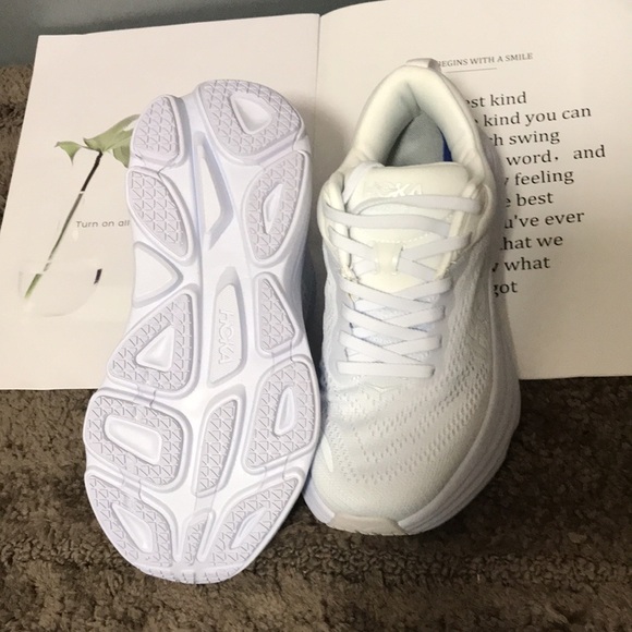 Hoka One One Bondi 8 White Women’s Size 7.5 - Picture 4 of 7